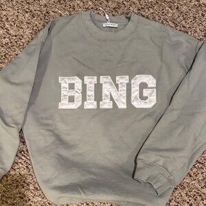Anine Bing Olive Crewneck Sweatshirt